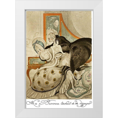 Sur talons rouges-contes image 111 White Modern Wood Framed Art Print by Wegener, Gerda