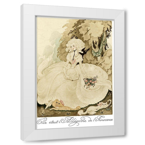Sur talons rouges-contes image 139 White Modern Wood Framed Art Print by Wegener, Gerda