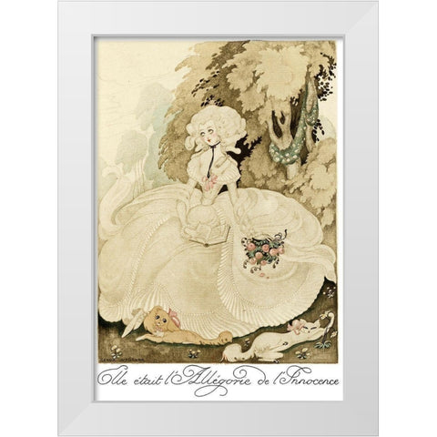 Sur talons rouges-contes image 139 White Modern Wood Framed Art Print by Wegener, Gerda