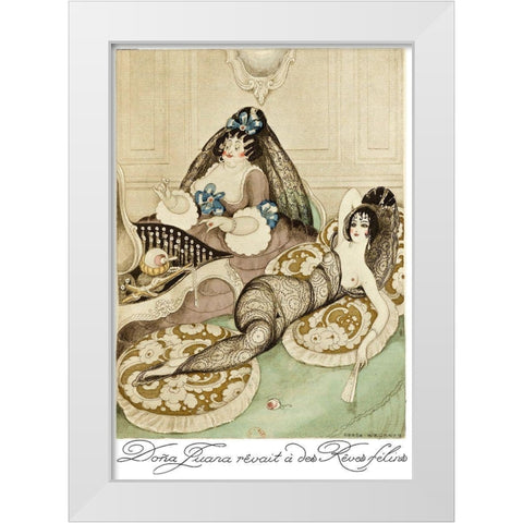 Sur talons rouges-contes image 157 White Modern Wood Framed Art Print by Wegener, Gerda