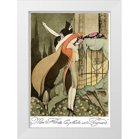 Sur talons rouges-contes image 185 White Modern Wood Framed Art Print by Wegener, Gerda