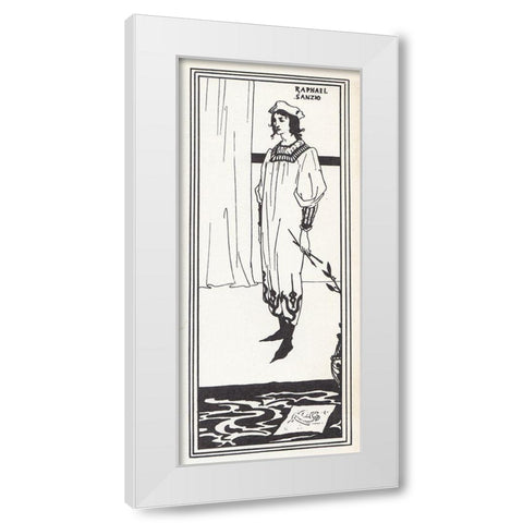 Raphael Sanzio 1905 White Modern Wood Framed Art Print by Beardsley, Aubrey