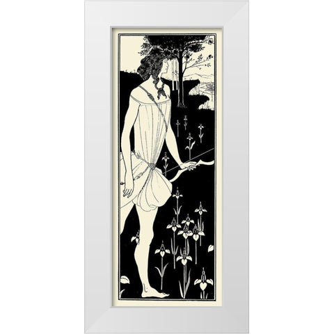 Atalanta 1909 White Modern Wood Framed Art Print by Beardsley, Aubrey