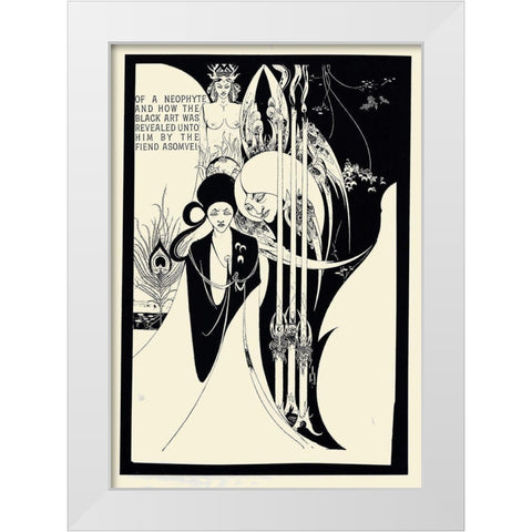 Of a Neophyte 1 White Modern Wood Framed Art Print by Beardsley, Aubrey