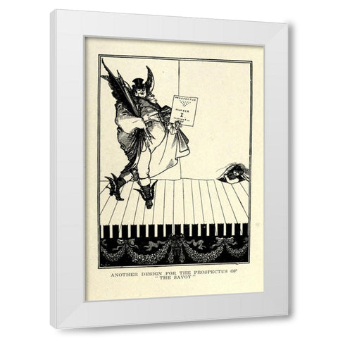 Prospectus 2 White Modern Wood Framed Art Print by Beardsley, Aubrey