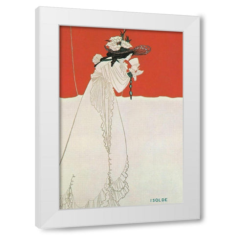 Isolde 1899 White Modern Wood Framed Art Print by Beardsley, Aubrey