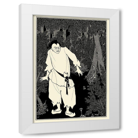Forty Thieves Alibaba White Modern Wood Framed Art Print by Beardsley, Aubrey