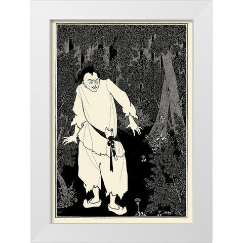 Forty Thieves Alibaba White Modern Wood Framed Art Print by Beardsley, Aubrey