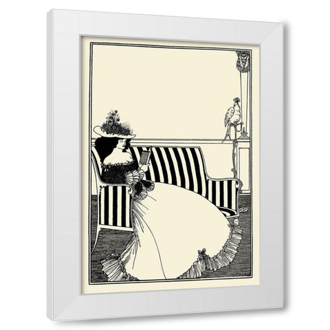 Jacques Tournebroche 2 White Modern Wood Framed Art Print by Beardsley, Aubrey