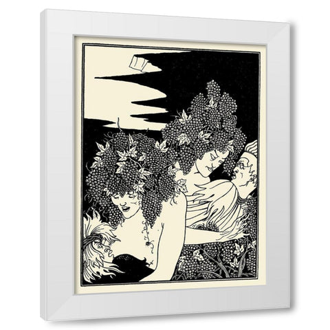 A Snare of Vintage White Modern Wood Framed Art Print by Beardsley, Aubrey