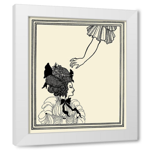 Two Athen Women 1896 White Modern Wood Framed Art Print by Beardsley, Aubrey
