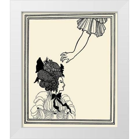 Two Athen Women 1896 White Modern Wood Framed Art Print by Beardsley, Aubrey