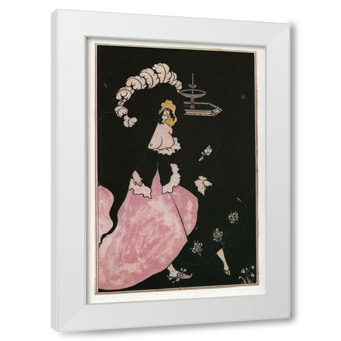 Messalina returning home White Modern Wood Framed Art Print by Beardsley, Aubrey