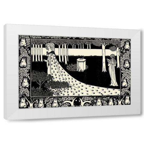 Morte DArthur 1893 - La Beale Isoud White Modern Wood Framed Art Print by Beardsley, Aubrey