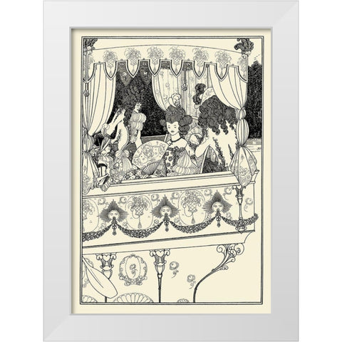 Rape of the Lock 1896 - The Barge White Modern Wood Framed Art Print by Beardsley, Aubrey