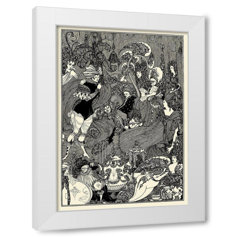 Rape of the Lock 1896 - The Cave of Spleen White Modern Wood Framed Art Print by Beardsley, Aubrey