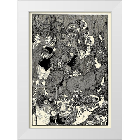 Rape of the Lock 1896 - The Cave of Spleen White Modern Wood Framed Art Print by Beardsley, Aubrey