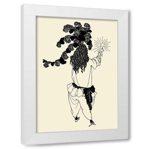 Rape of the Lock 1896 - The New Star White Modern Wood Framed Art Print by Beardsley, Aubrey