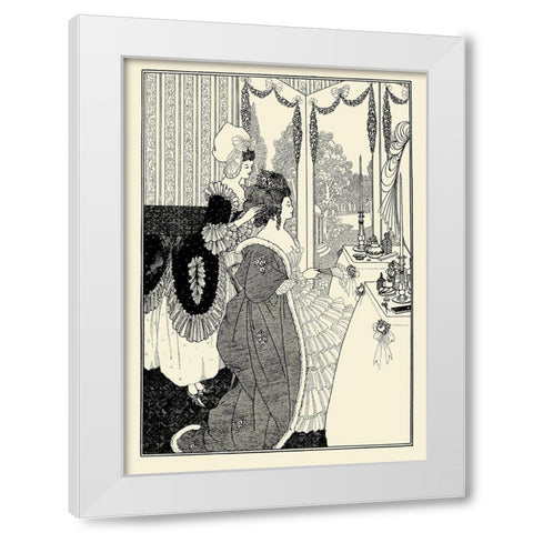 Rape of the Lock 1896 - The Toilet White Modern Wood Framed Art Print by Beardsley, Aubrey