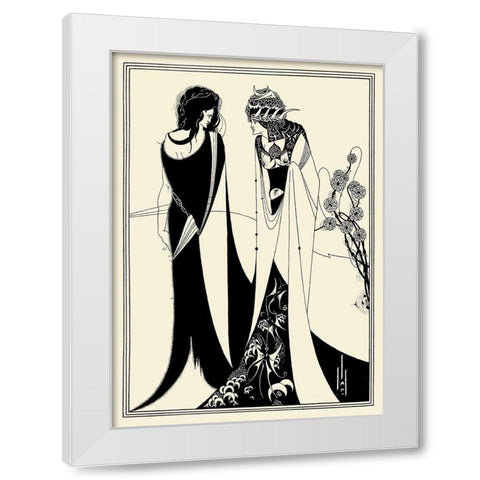 Salome 1894 - John and Salome White Modern Wood Framed Art Print by Beardsley, Aubrey