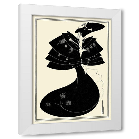 Salome 1894 - The Black cape White Modern Wood Framed Art Print by Beardsley, Aubrey