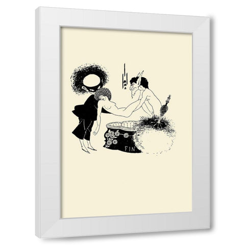 Salome 1894 - The Burial of Salome White Modern Wood Framed Art Print by Beardsley, Aubrey