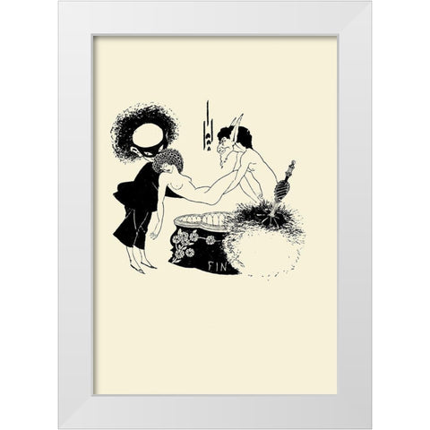 Salome 1894 - The Burial of Salome White Modern Wood Framed Art Print by Beardsley, Aubrey