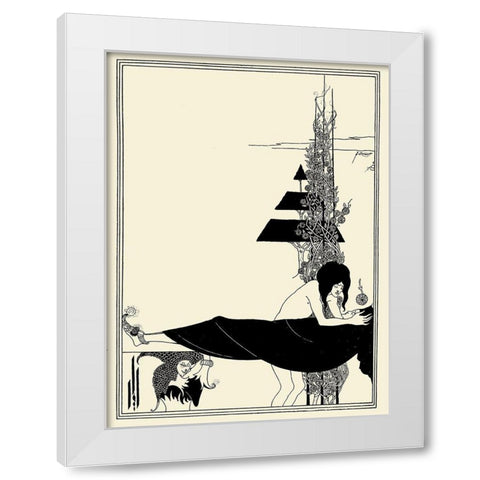 Salome 1894 - The Platonic lament White Modern Wood Framed Art Print by Beardsley, Aubrey