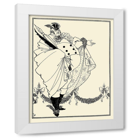 Savoy 1896 Vol.1 - Contents Page Design White Modern Wood Framed Art Print by Beardsley, Aubrey