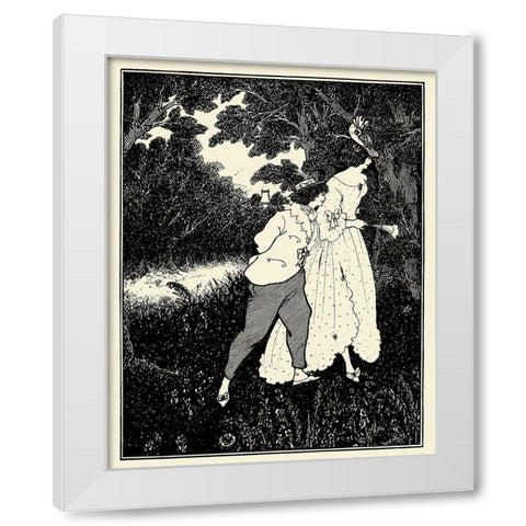 Savoy 1896 Vol.1 - The Three Musicians White Modern Wood Framed Art Print by Beardsley, Aubrey