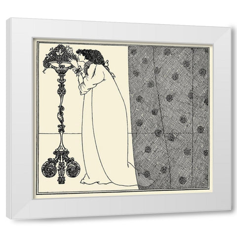 Savoy 1896 Vol.4 - Cover Design White Modern Wood Framed Art Print by Beardsley, Aubrey