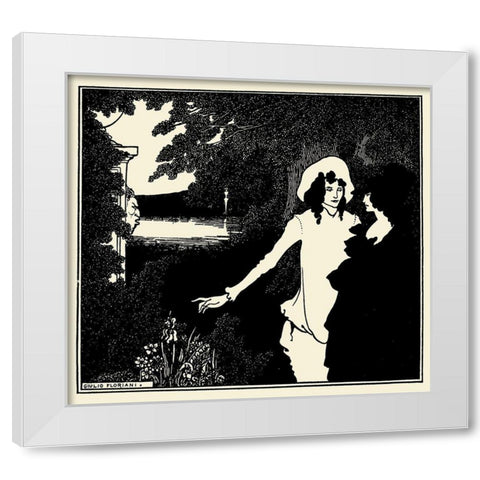 Savoy 1896 Vol.5 - Cover Design White Modern Wood Framed Art Print by Beardsley, Aubrey