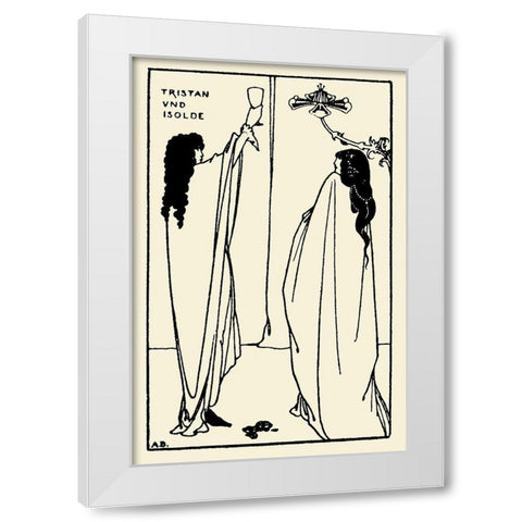 Savoy 1896 Vol.7 - Tristan and Isolde White Modern Wood Framed Art Print by Beardsley, Aubrey