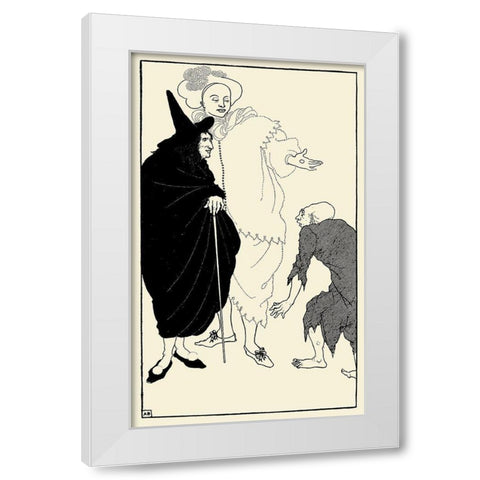 Savoy 1896 Vol.8 - Don Juan White Modern Wood Framed Art Print by Beardsley, Aubrey