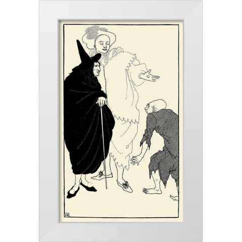 Savoy 1896 Vol.8 - Don Juan White Modern Wood Framed Art Print by Beardsley, Aubrey