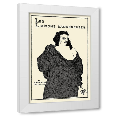 Savoy 1896 Vol.8 - Les Liaisons Dangereuses White Modern Wood Framed Art Print by Beardsley, Aubrey