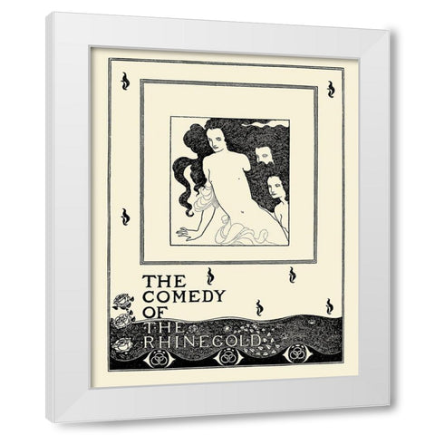 Savoy 1896 Vol.8 - Rhinegold White Modern Wood Framed Art Print by Beardsley, Aubrey