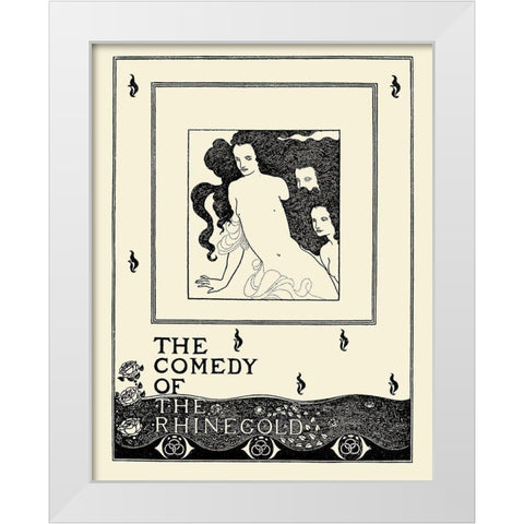 Savoy 1896 Vol.8 - Rhinegold White Modern Wood Framed Art Print by Beardsley, Aubrey