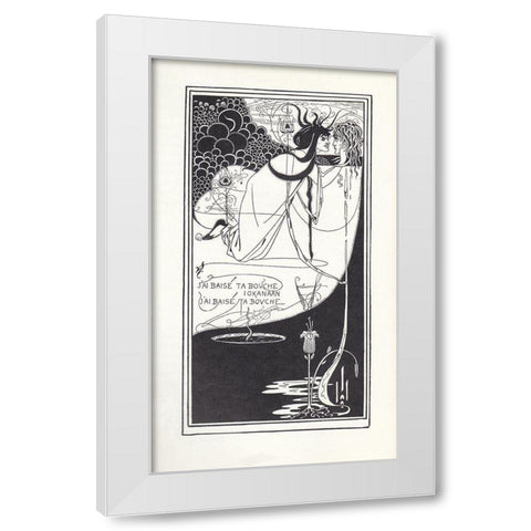 Salome - I have kissed thy mouth White Modern Wood Framed Art Print by Beardsley, Aubrey