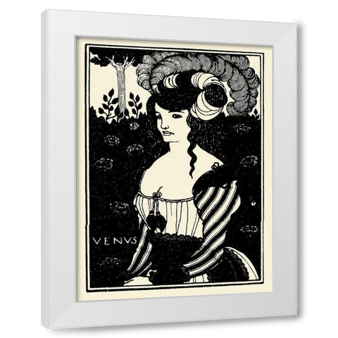 Venus 1898 White Modern Wood Framed Art Print by Beardsley, Aubrey