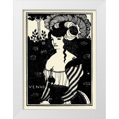 Venus 1898 White Modern Wood Framed Art Print by Beardsley, Aubrey