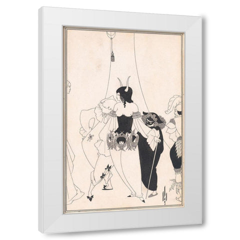Tales of Mystery 1894 - Masque of Red Death White Modern Wood Framed Art Print by Beardsley, Aubrey