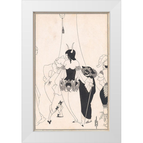 Tales of Mystery 1894 - Masque of Red Death White Modern Wood Framed Art Print by Beardsley, Aubrey