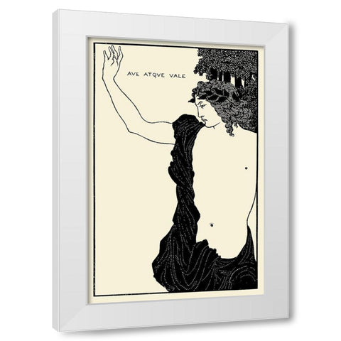 Under the Hill 1903 - Ave Atque Vale White Modern Wood Framed Art Print by Beardsley, Aubrey