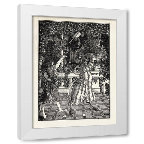 Under the Hill 1903 - Fruit Bearers White Modern Wood Framed Art Print by Beardsley, Aubrey