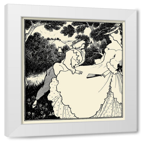 Under the Hill 1903 - Three Musicians White Modern Wood Framed Art Print by Beardsley, Aubrey