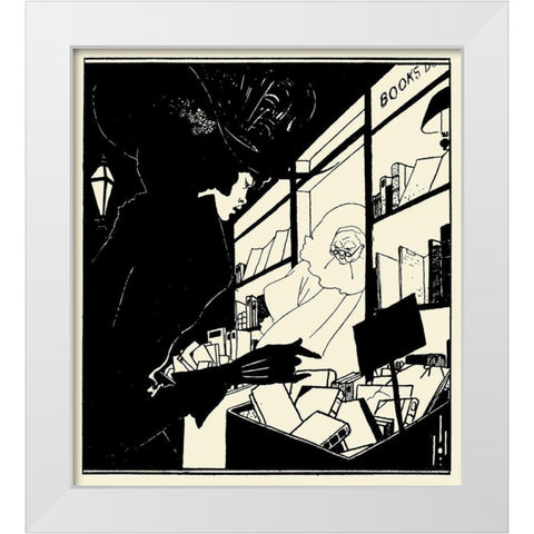 Yellow Book 1894 Vol.1 - BW White Modern Wood Framed Art Print by Beardsley, Aubrey