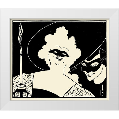 Yellow Book 1894 Vol.1 - Front cover White Modern Wood Framed Art Print by Beardsley, Aubrey