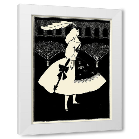 Yellow Book 1894 Vol.2 - Slippers of Cinderella White Modern Wood Framed Art Print by Beardsley, Aubrey
