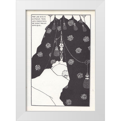 Yellow Book 1894 Vol.3 - Portrait of himself White Modern Wood Framed Art Print by Beardsley, Aubrey